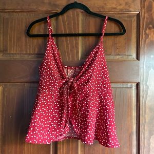 heart pattern tie tank